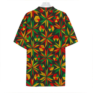 Abstract Geometric Reggae Pattern Print Hawaiian Shirt