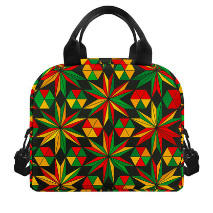 Abstract Geometric Reggae Pattern Print Insulated Lunch Bag