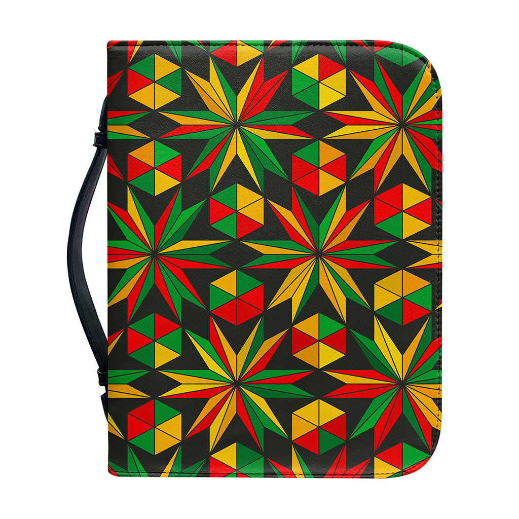 Abstract Geometric Reggae Pattern Print Leather Bible Cover