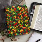 Abstract Geometric Reggae Pattern Print Leather Bible Cover