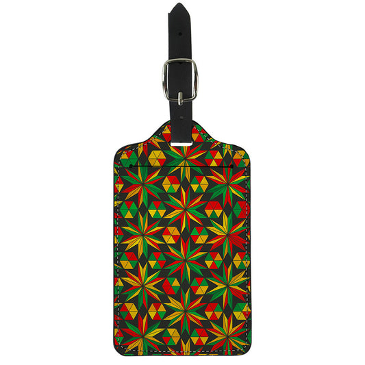 Abstract Geometric Reggae Pattern Print Luggage Tag