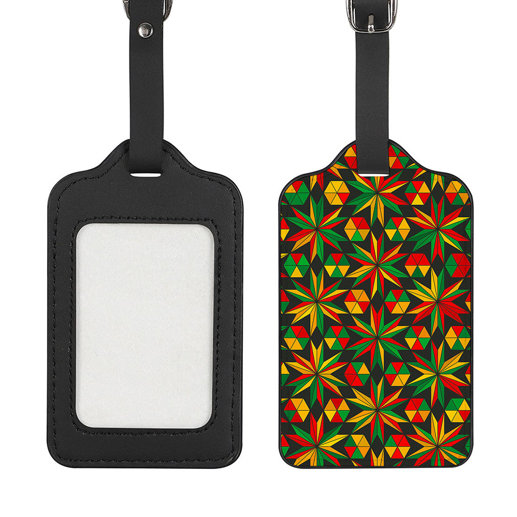 Abstract Geometric Reggae Pattern Print Luggage Tag
