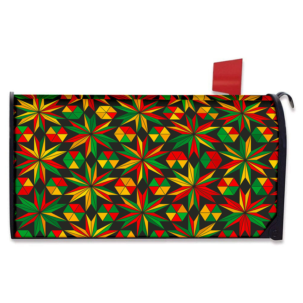 Abstract Geometric Reggae Pattern Print Mailbox Cover