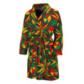 Abstract Geometric Reggae Pattern Print Men's Bathrobe