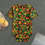 Abstract Geometric Reggae Pattern Print Men's Bodysuit