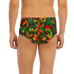 Abstract Geometric Reggae Pattern Print Men's Briefs