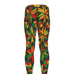 Abstract Geometric Reggae Pattern Print Men's leggings