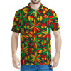 Abstract Geometric Reggae Pattern Print Men's Polo Shirt