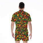 Abstract Geometric Reggae Pattern Print Men's Rompers