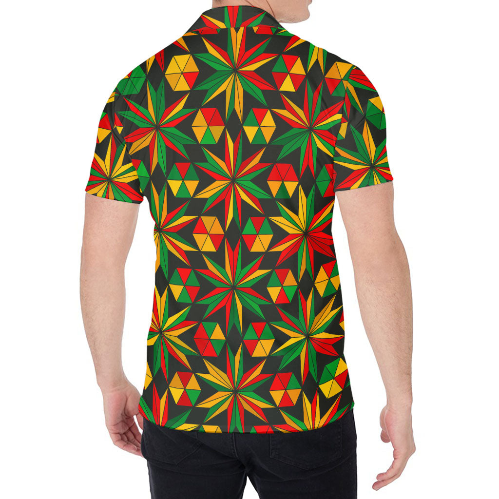 Abstract Geometric Reggae Pattern Print Men's Shirt