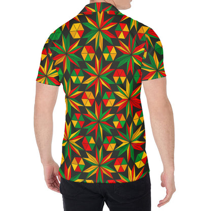 Abstract Geometric Reggae Pattern Print Men's Shirt