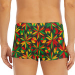 Abstract Geometric Reggae Pattern Print Men's Short Boxer Briefs
