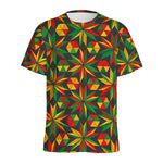 Abstract Geometric Reggae Pattern Print Men's Sports T-Shirt