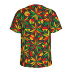 Abstract Geometric Reggae Pattern Print Men's Sports T-Shirt