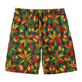 Abstract Geometric Reggae Pattern Print Men's Swim Trunks