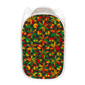 Abstract Geometric Reggae Pattern Print Mesh Laundry Hamper
