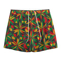 Abstract Geometric Reggae Pattern Print Mesh Shorts