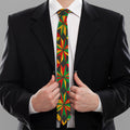 Abstract Geometric Reggae Pattern Print Necktie