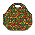Abstract Geometric Reggae Pattern Print Neoprene Lunch Bag