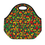 Abstract Geometric Reggae Pattern Print Neoprene Lunch Bag