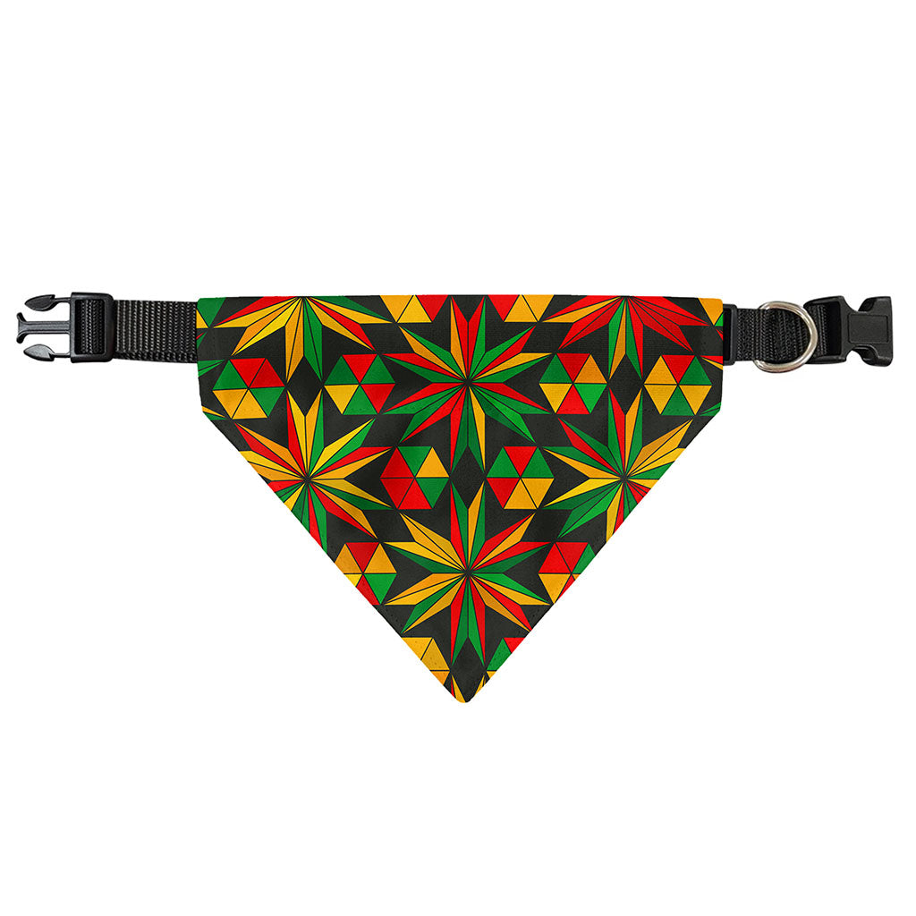 Abstract Geometric Reggae Pattern Print Over The Collar Dog Bandana