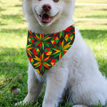 Abstract Geometric Reggae Pattern Print Over The Collar Dog Bandana