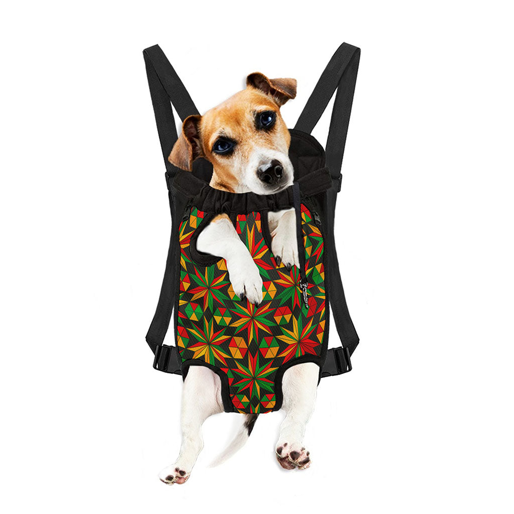 Abstract Geometric Reggae Pattern Print Pet Carrier Backpack