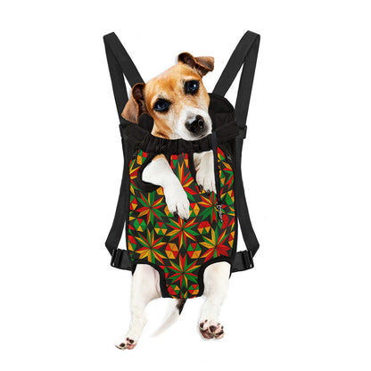 Abstract Geometric Reggae Pattern Print Pet Carrier Backpack