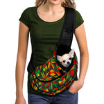 Abstract Geometric Reggae Pattern Print Pet Sling Carrier