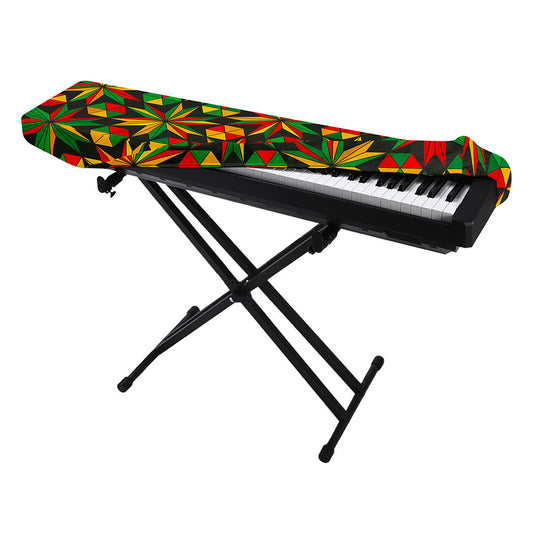 Abstract Geometric Reggae Pattern Print Piano Keyboard Cover