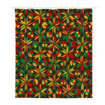Abstract Geometric Reggae Pattern Print Polyester Shower Curtain