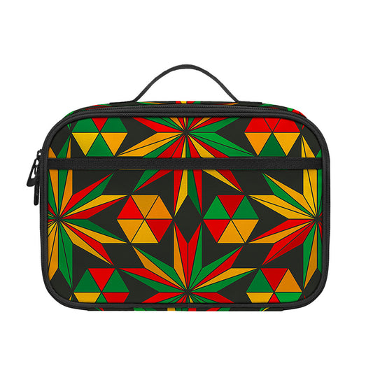 Abstract Geometric Reggae Pattern Print Portable Lunch Bag