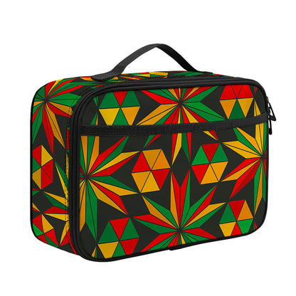 Abstract Geometric Reggae Pattern Print Portable Lunch Bag