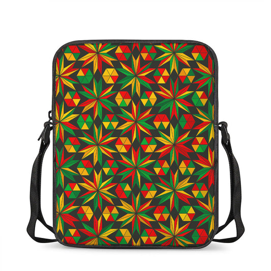 Abstract Geometric Reggae Pattern Print Rectangular Crossbody Bag
