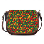 Abstract Geometric Reggae Pattern Print Saddle Bag