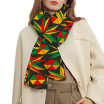 Abstract Geometric Reggae Pattern Print Scarf