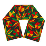 Abstract Geometric Reggae Pattern Print Scarf