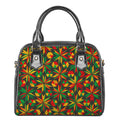 Abstract Geometric Reggae Pattern Print Shoulder Handbag