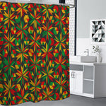 Abstract Geometric Reggae Pattern Print Shower Curtain
