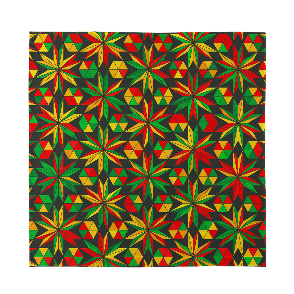 Abstract Geometric Reggae Pattern Print Silk Bandana