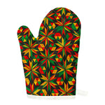 Abstract Geometric Reggae Pattern Print Single Oven Mitt
