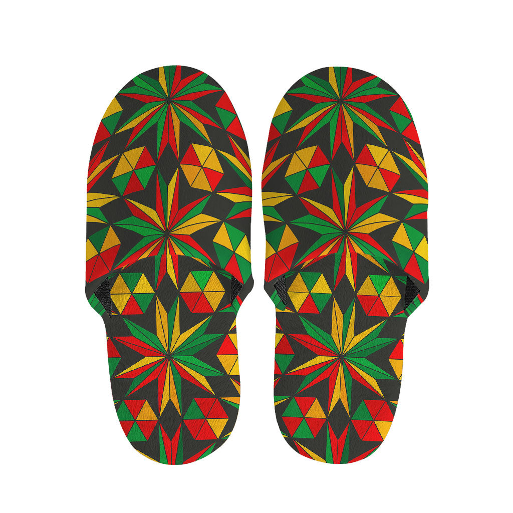 Abstract Geometric Reggae Pattern Print Slippers