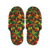 Abstract Geometric Reggae Pattern Print Slippers