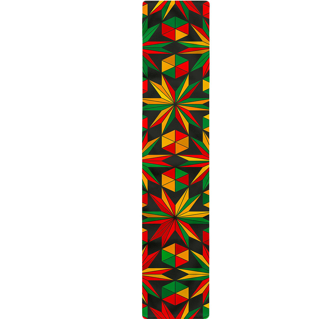 Abstract Geometric Reggae Pattern Print Table Runner