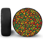 Abstract Geometric Reggae Pattern Print Tire Cover