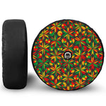 Abstract Geometric Reggae Pattern Print Tire Cover With Camera Hole