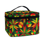 Abstract Geometric Reggae Pattern Print Travel Makeup Bag
