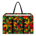 Abstract Geometric Reggae Pattern Print Utility Tote Bag