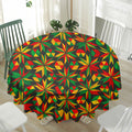 Abstract Geometric Reggae Pattern Print Waterproof Round Tablecloth