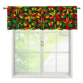 Abstract Geometric Reggae Pattern Print Window Valance
